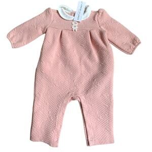 Janie and Jack Pink‎ Quilted One Piece outfit size 3-6